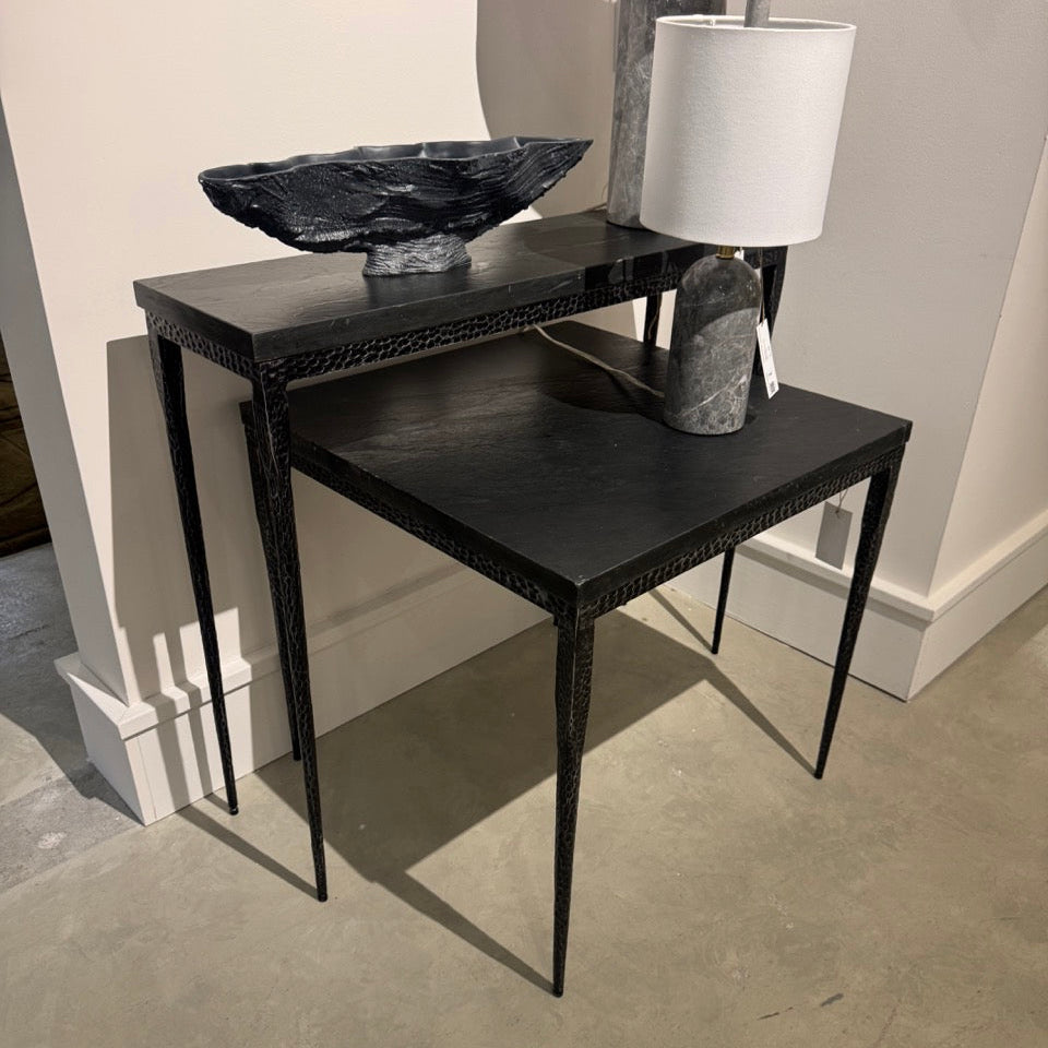 Forrester Side Table Blackened Marble