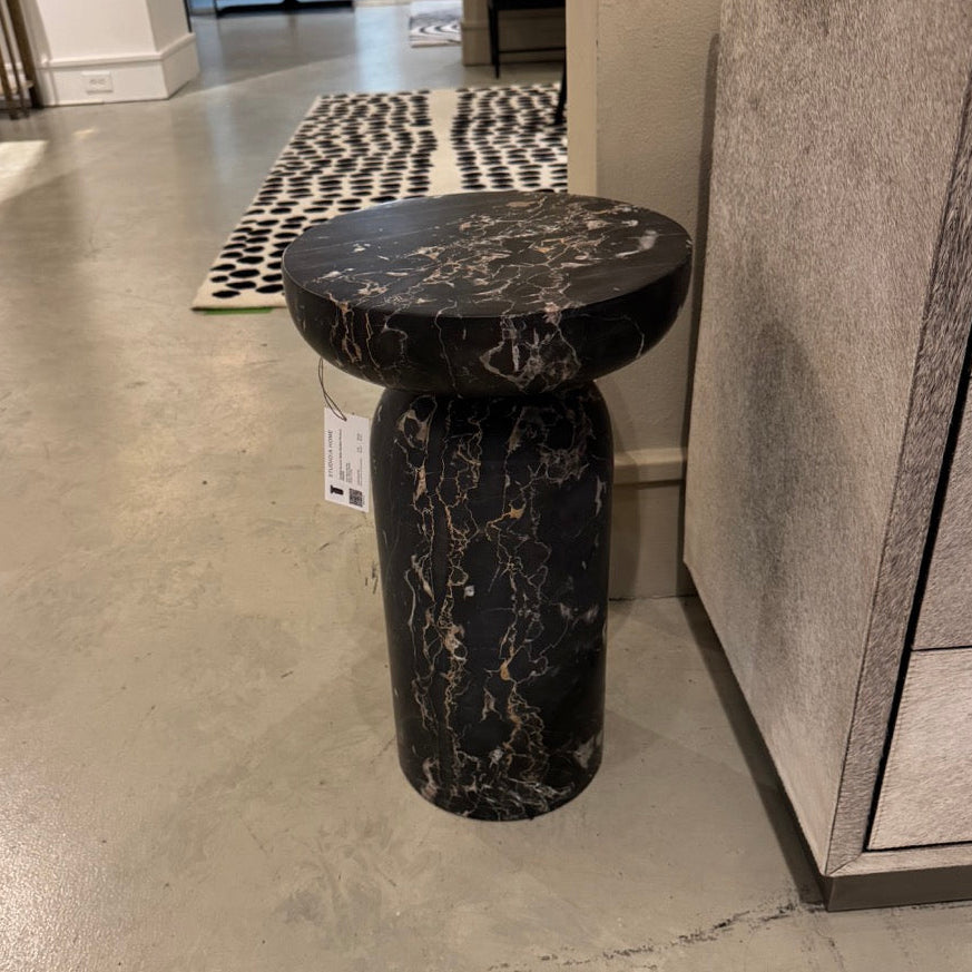 Tumble Accent Table Golden Portoro Marble