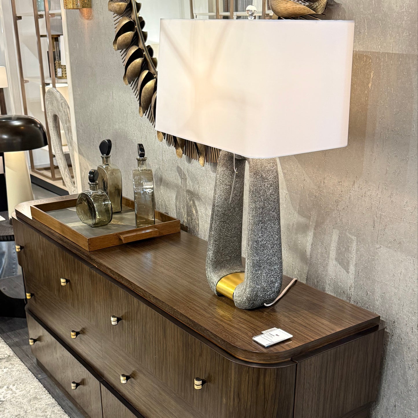 Gianni Lamp Graphite Ricestone