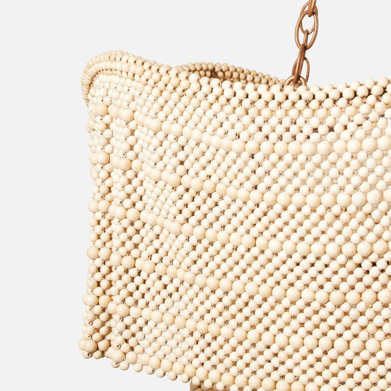 Farryn Chandelier Natural Wood Bead