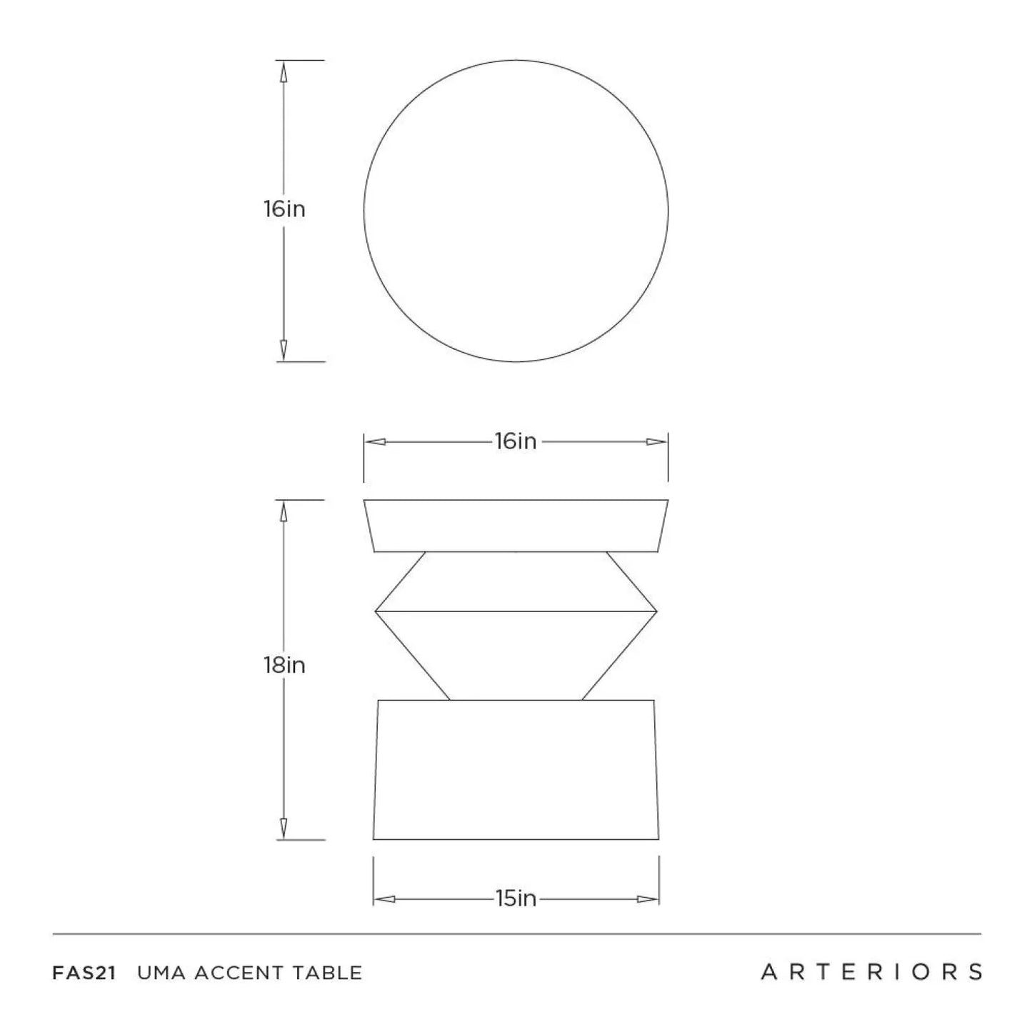 Uma Accent Table Ivory Lacquer