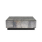 Rectangular stone-patterned coffee table on a white background