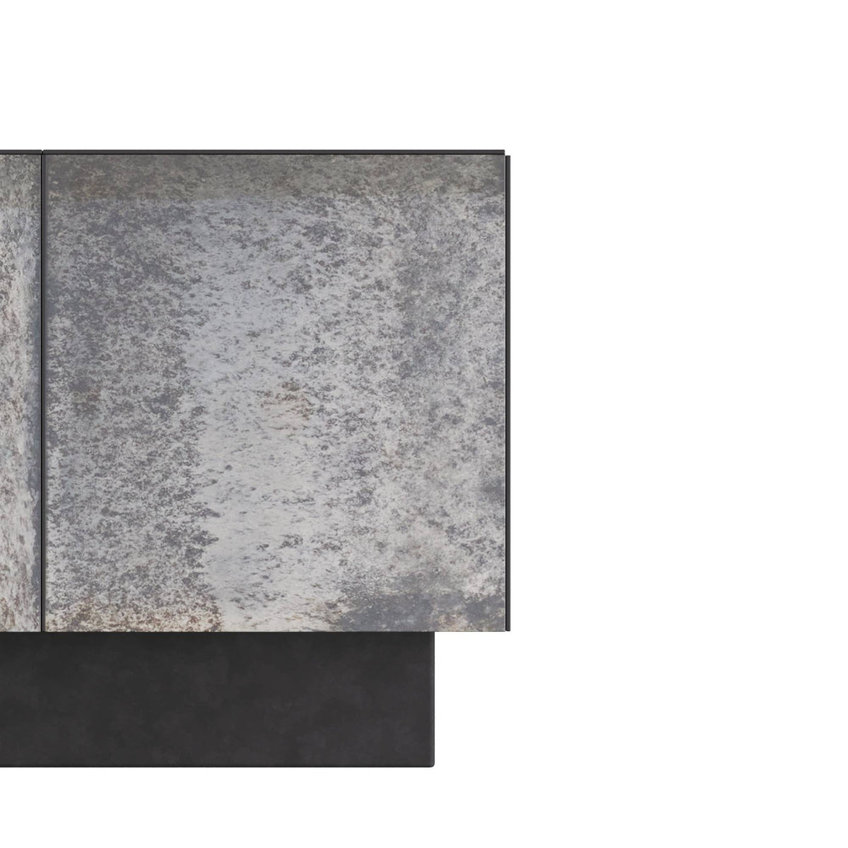 Close-up of a textured metal surface with a white background