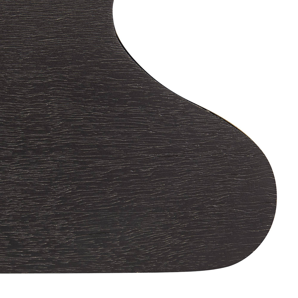 Close-up of a dark brown wooden surface with a white border