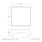 Technical dimension drawing of a Montreal cocktail table showing top-down and side-profile views with measurements labeled 48 in by 16.5 in on a white background.
