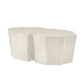 Beige textured ottoman on a white background