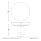 diagram of an outdoor round dining table