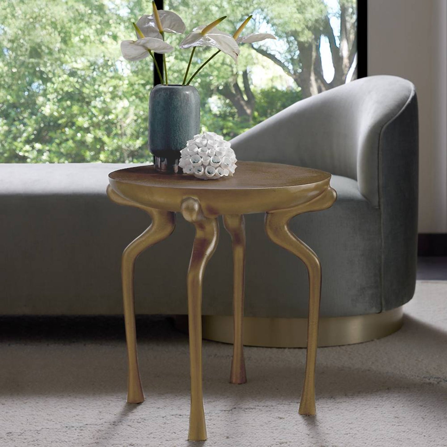 Monarch End Table Champagne Bronze