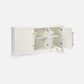 Fergus Buffet White Raffia and Gold