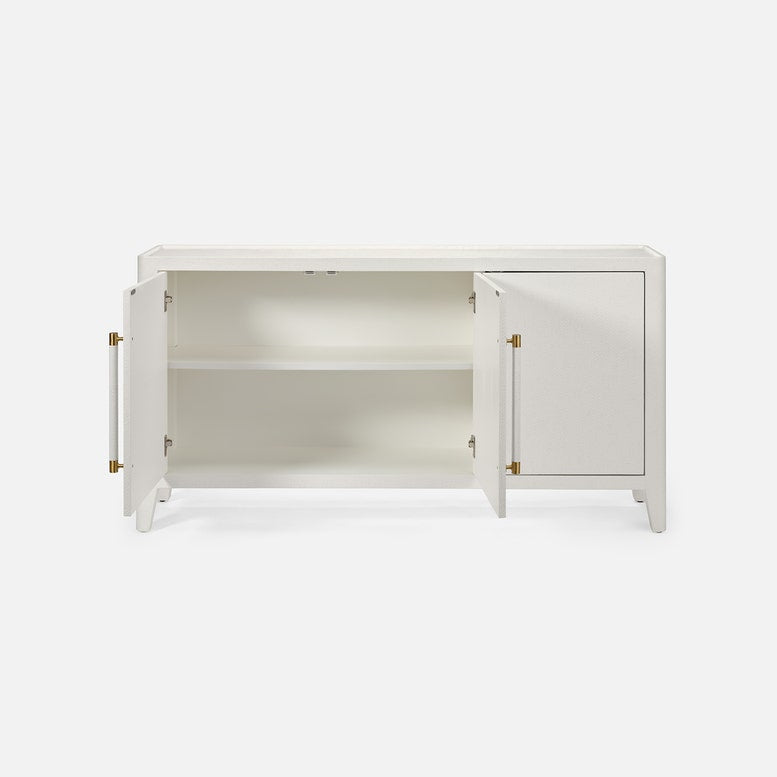 Fergus Buffet White Raffia and Gold