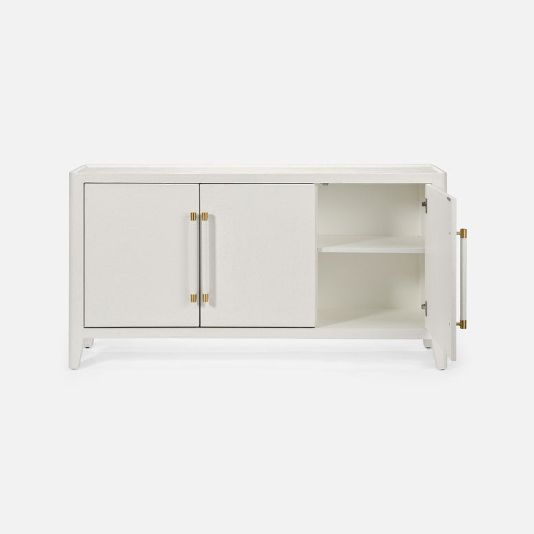 Fergus Buffet White Raffia and Gold
