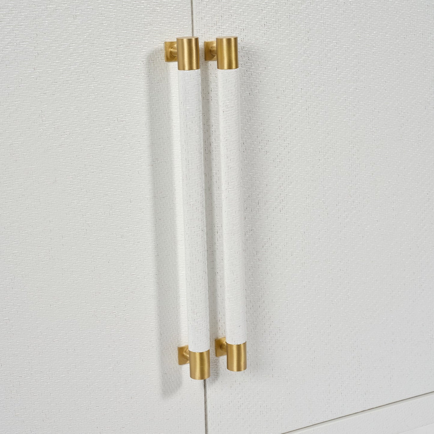 Fergus Buffet White Raffia and Gold