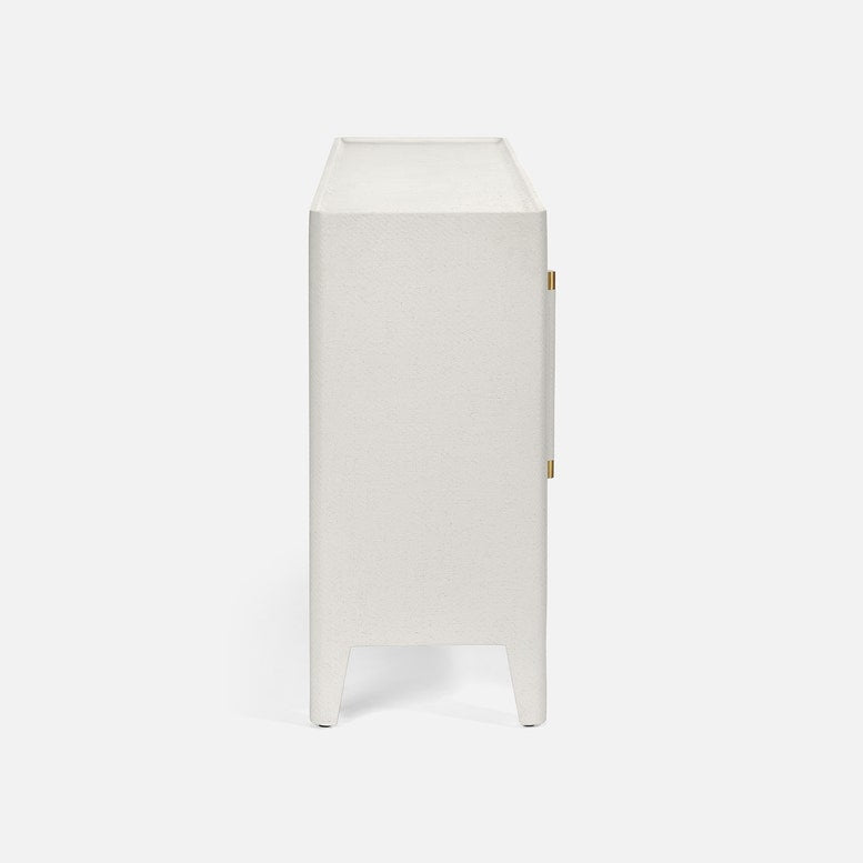 Fergus Buffet White Raffia and Gold