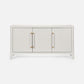 Fergus Buffet White Raffia and Gold