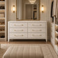 Fergus 60" Dresser White Raffia
