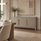 Fergus Buffet Dove Gray Raffia and Gold