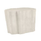 White textured ottoman on a white background