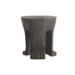 Concrete stool with textured surface on a white background