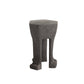 Concrete stool with a unique design on a white background