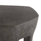 Concrete stool with a textured surface on a white background