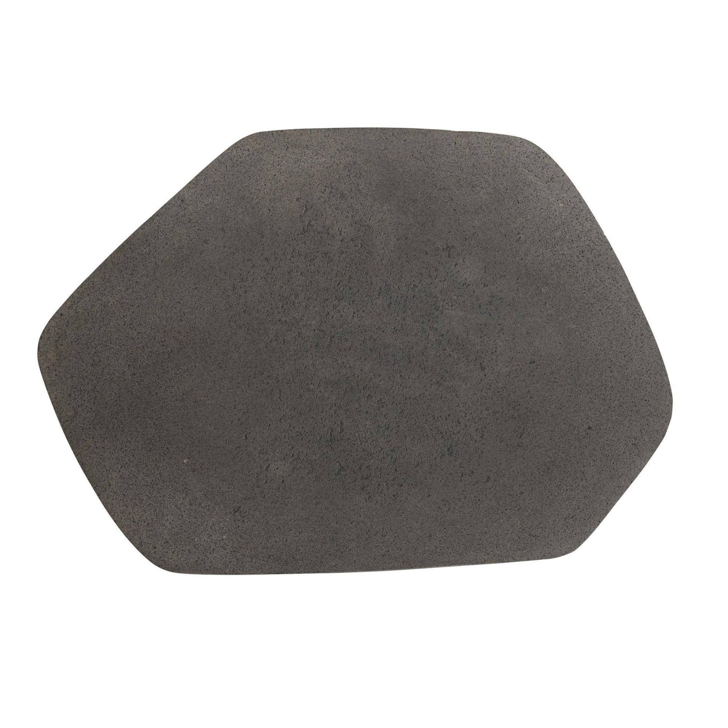 Hexagonal gray stone on a white background