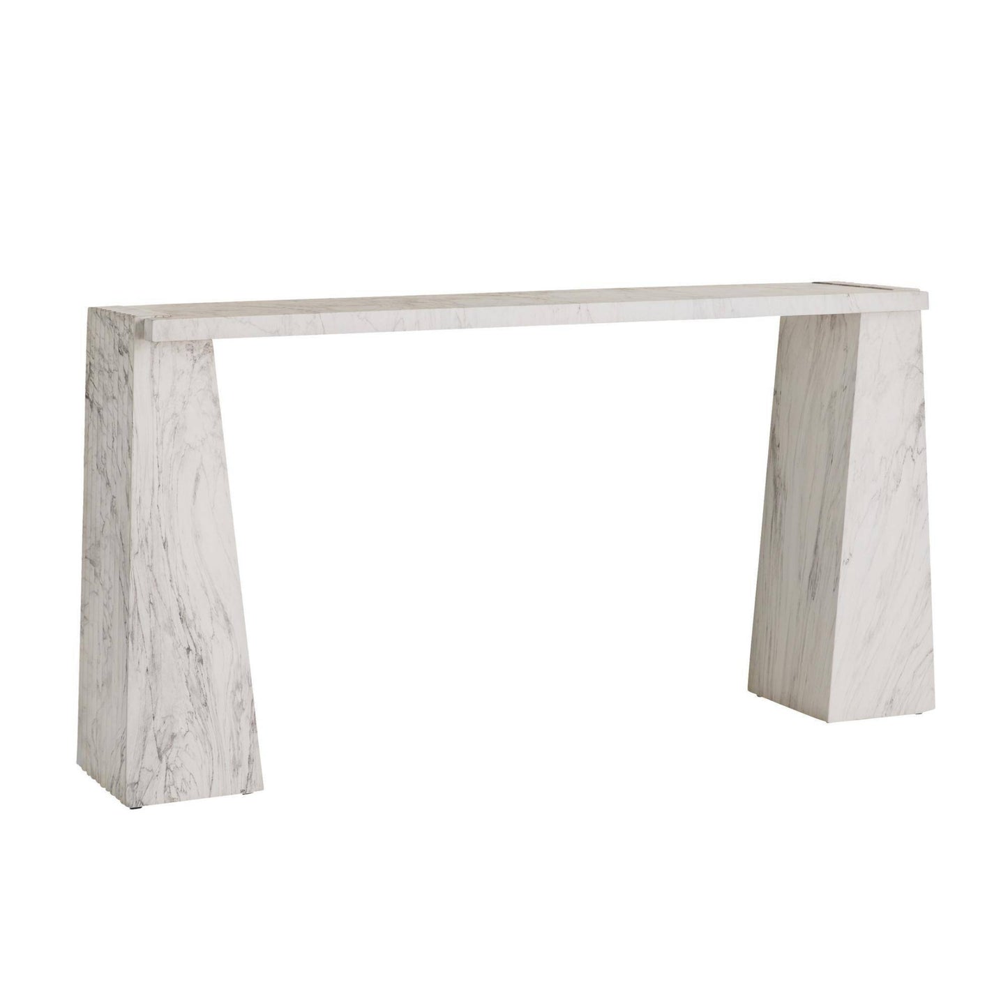 Antonine Console White Faux Marble
