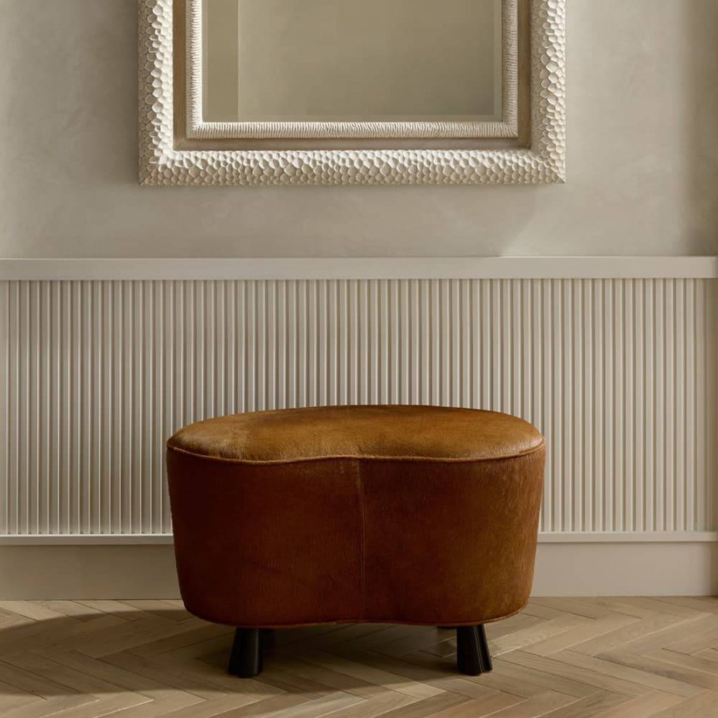 Koda Ottoman Brown Hide