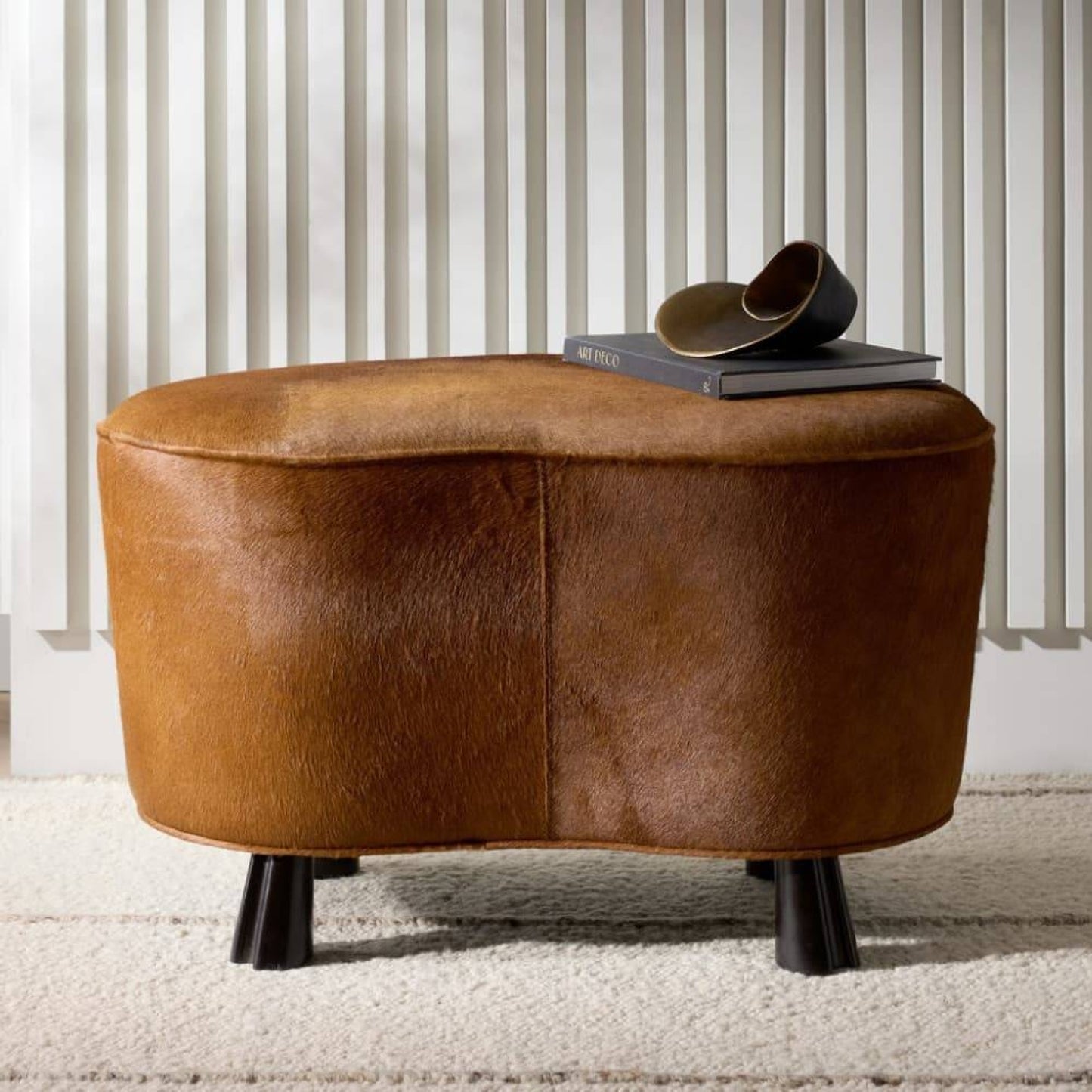 Koda Ottoman Brown Hide