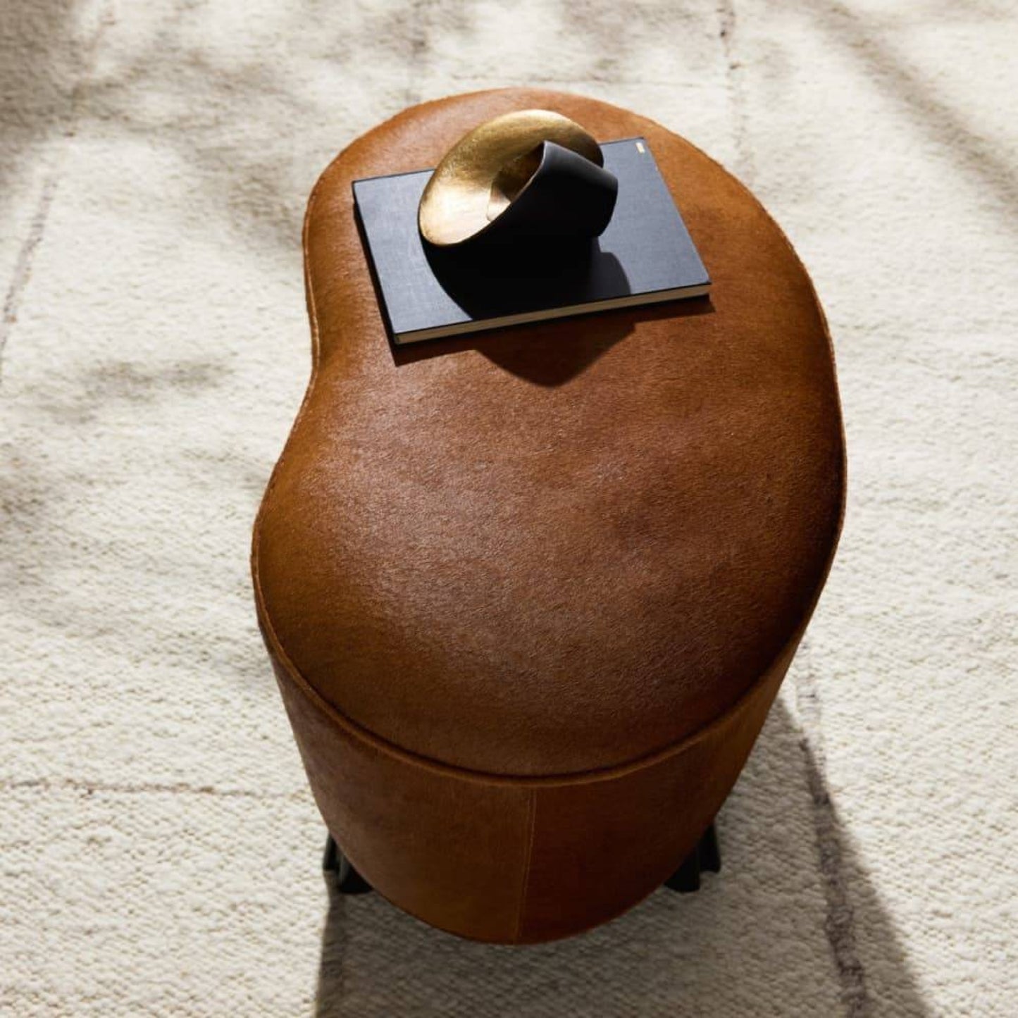 Koda Ottoman Brown Hide