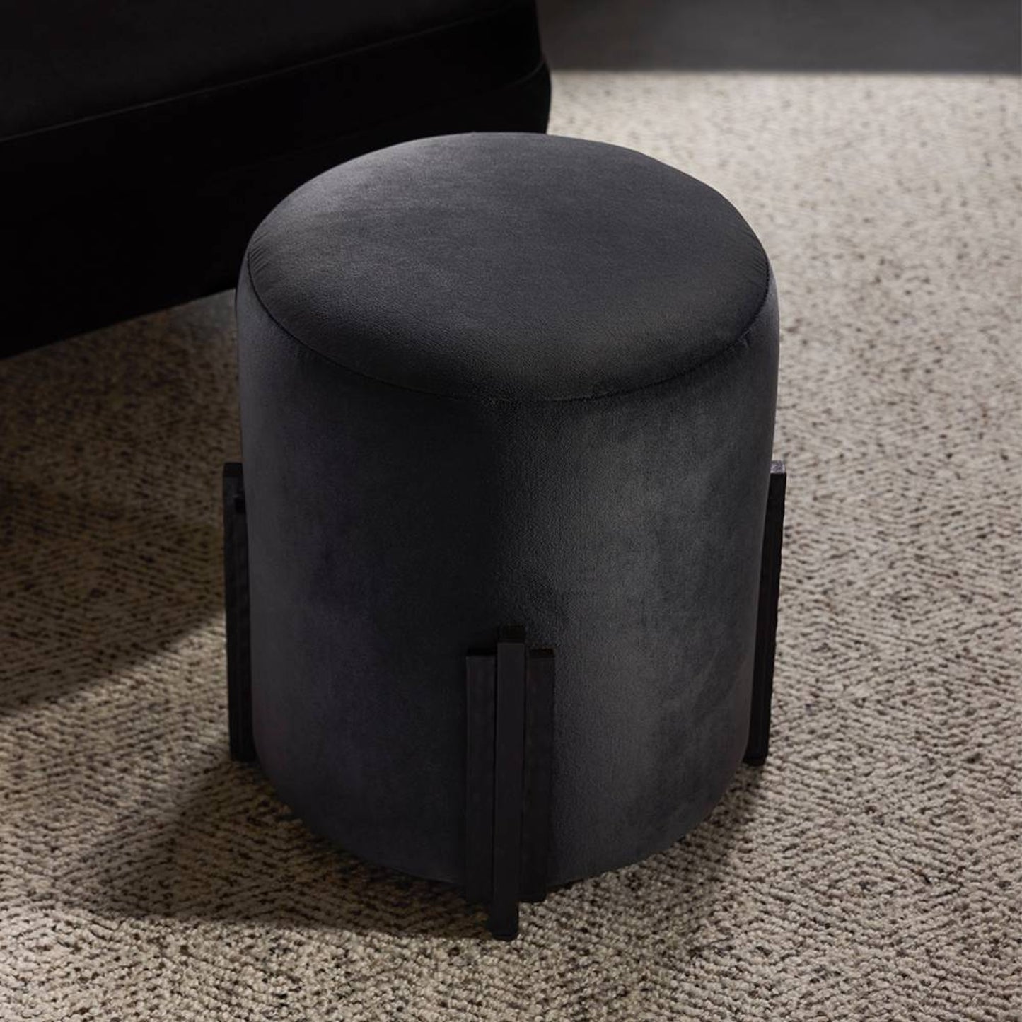 Wexler Accent Stool Pebble Velvet