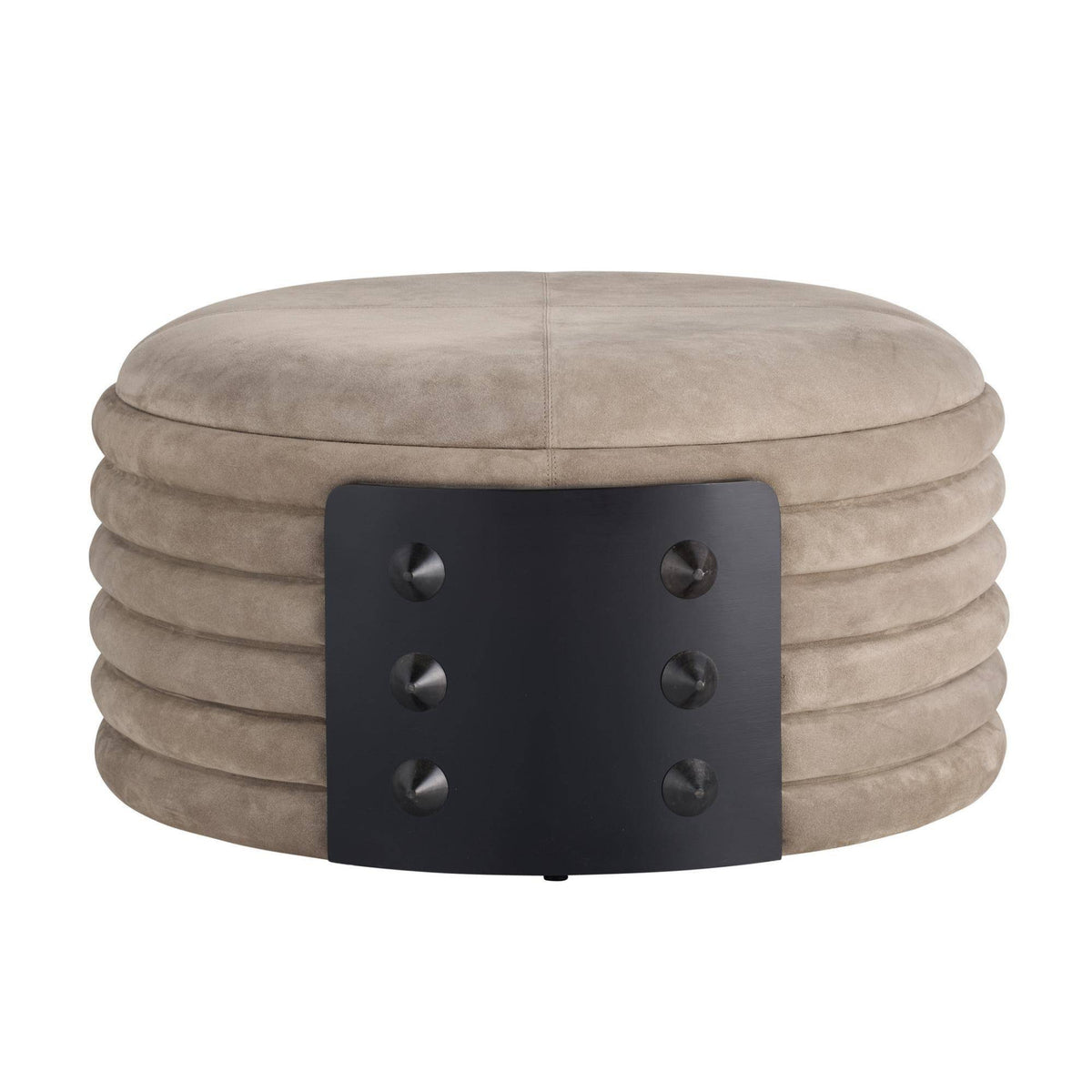 Titus Ottoman Taupe Suede