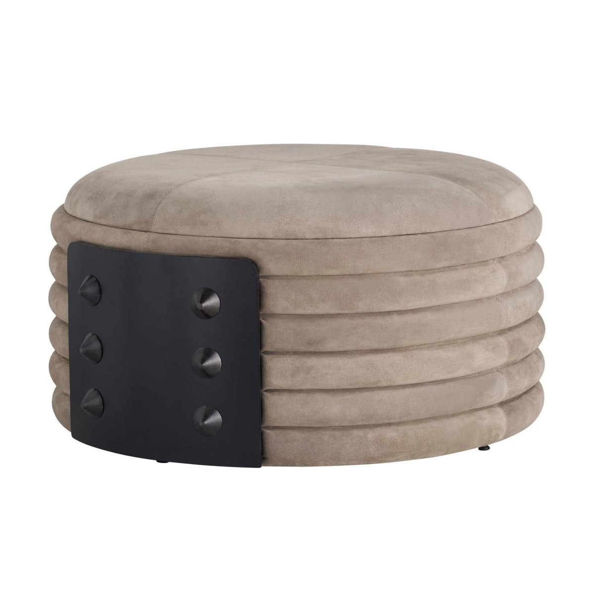 Titus Ottoman Taupe Suede