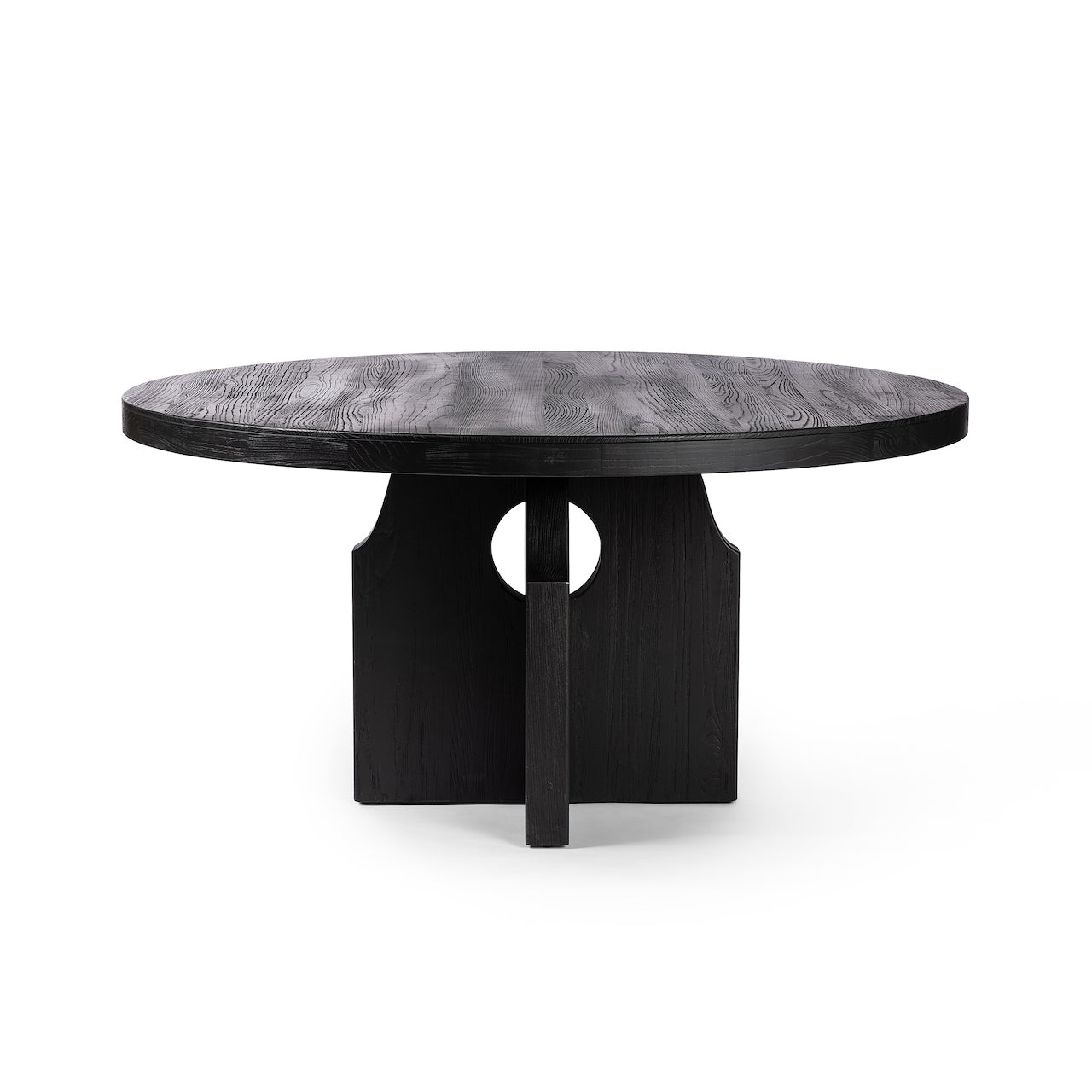 four hands allandale dining table black front