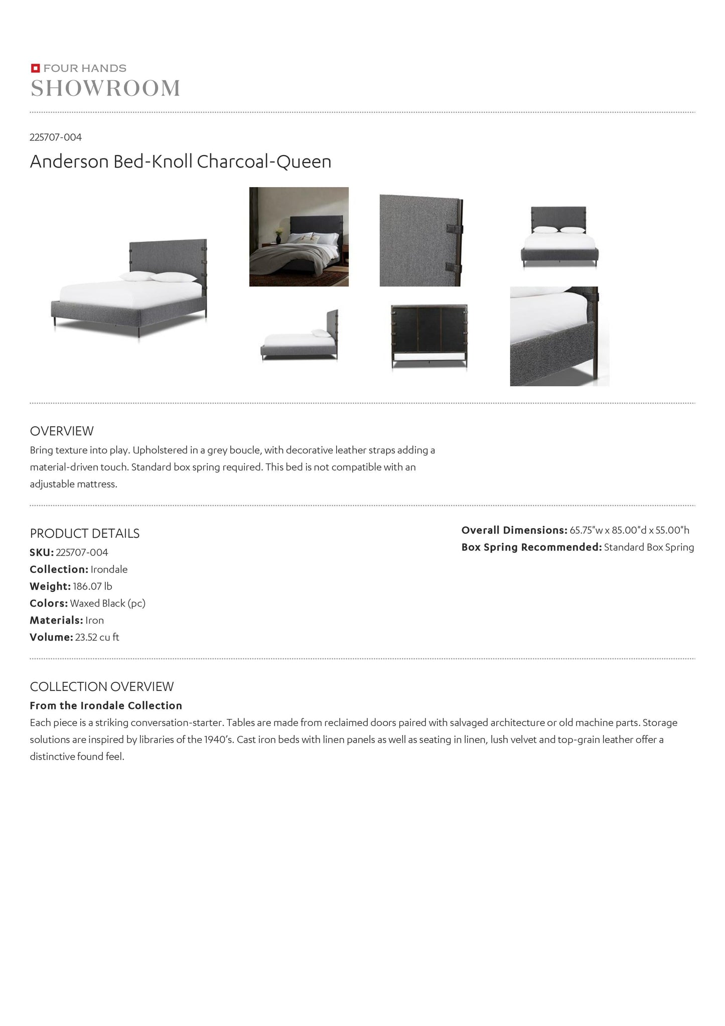 four hands anderson bed charcoal tearsheet