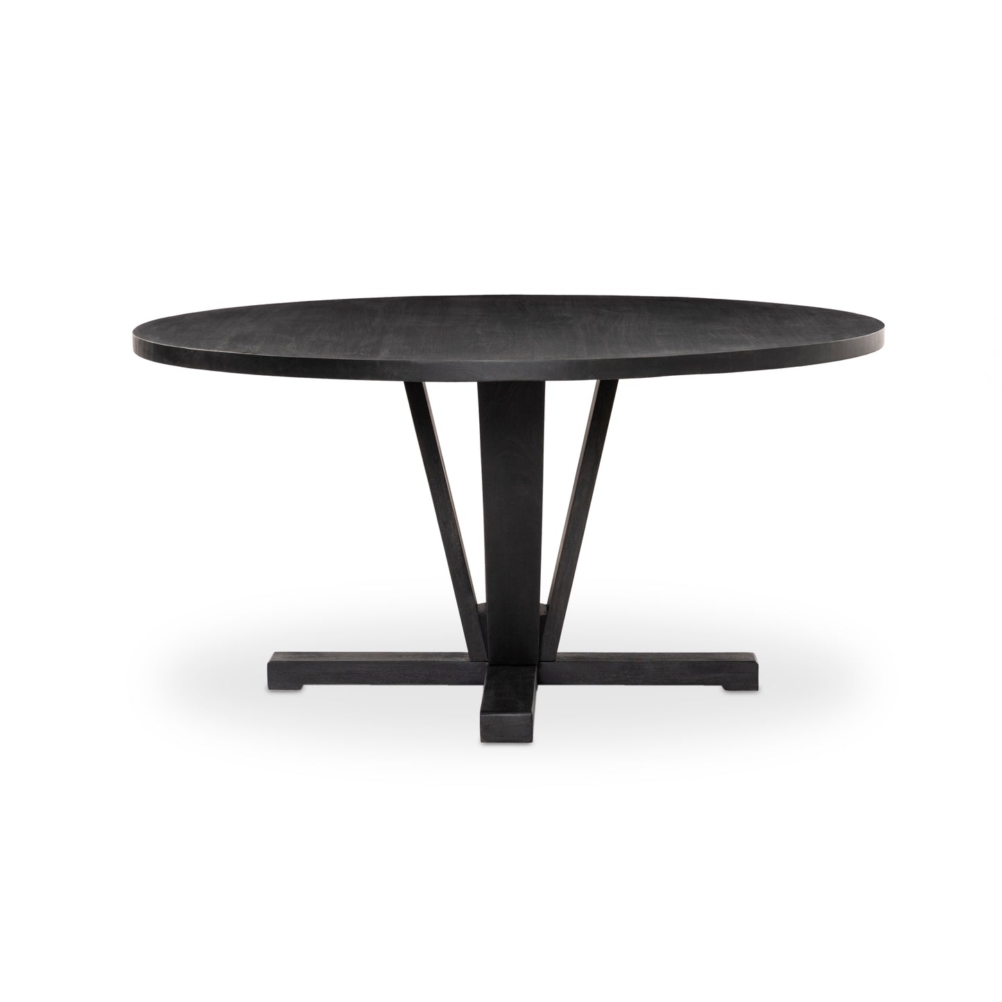 four hands cobain dining table black front