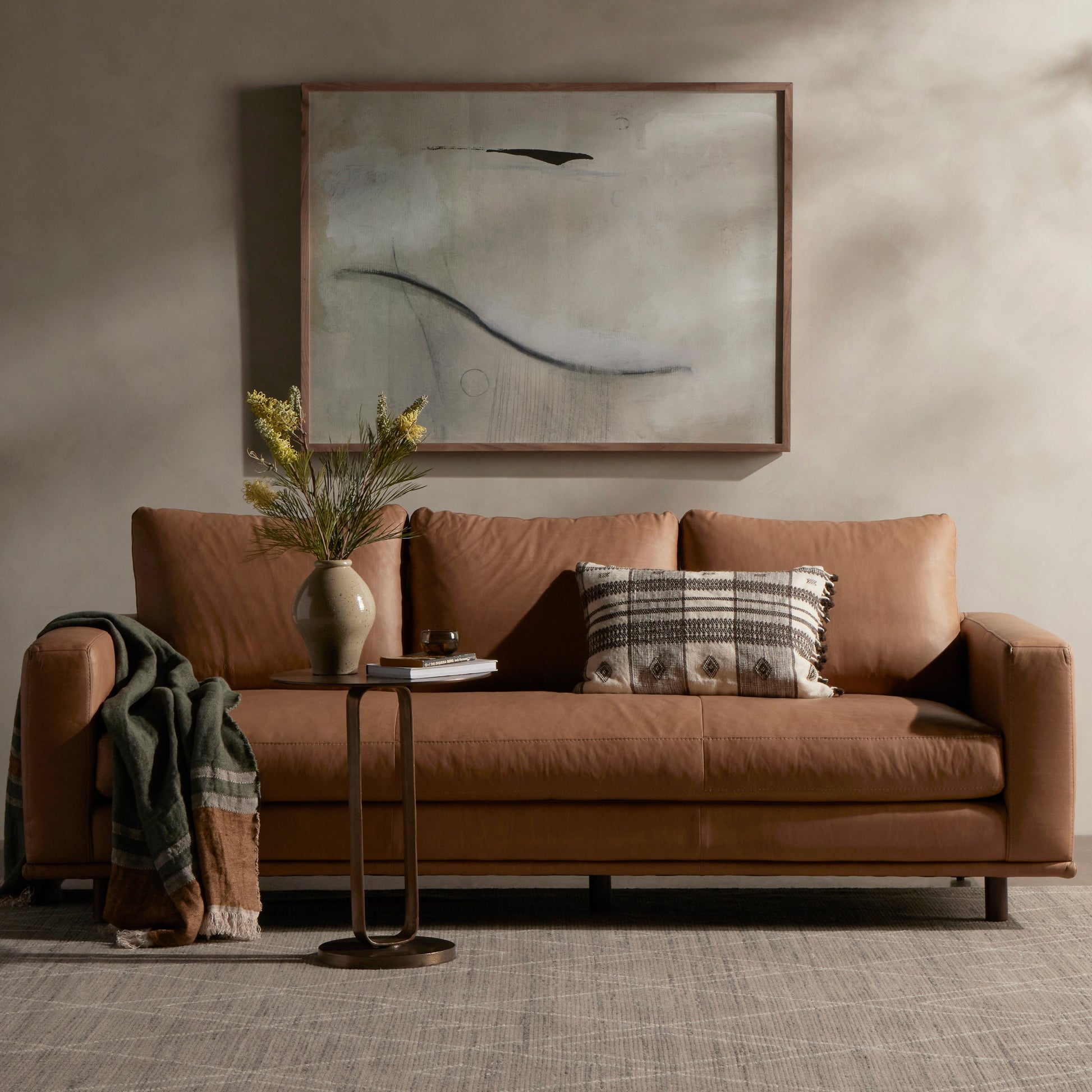 Four Hands Dom Sofa Nantucket Taupe Leather – CLAYTON GRAY HOME