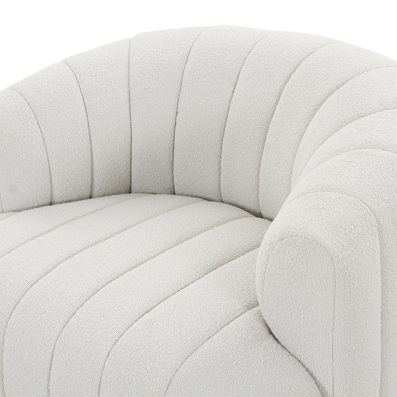 four hands elliana swivel chair natural boucle