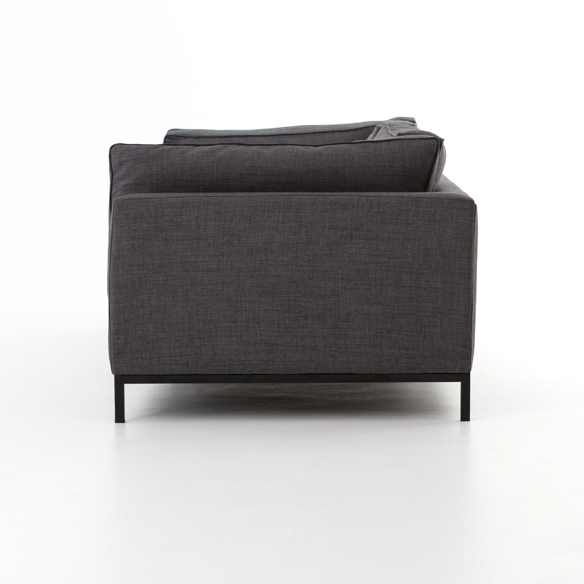 four hands grammercy sofa charcoal side