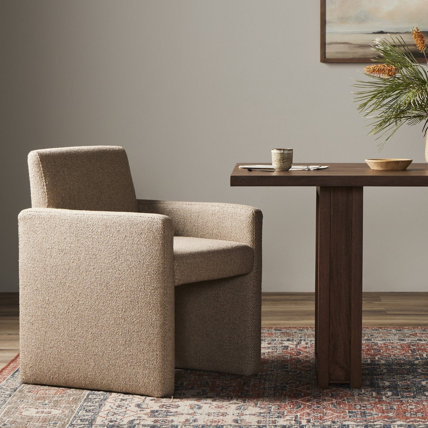 four hands kima dining chair heron sand styled