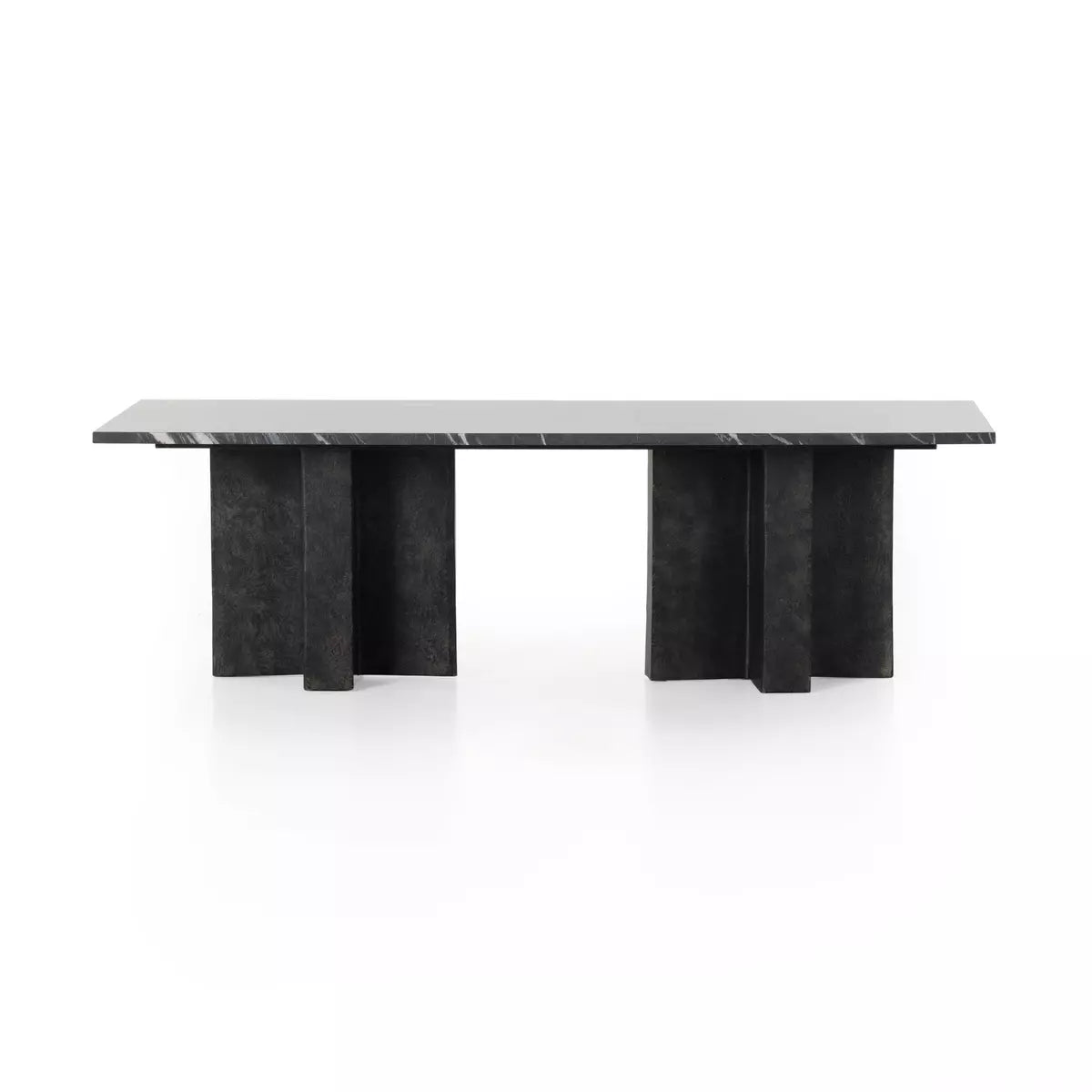 four hands terrell coffee table black front