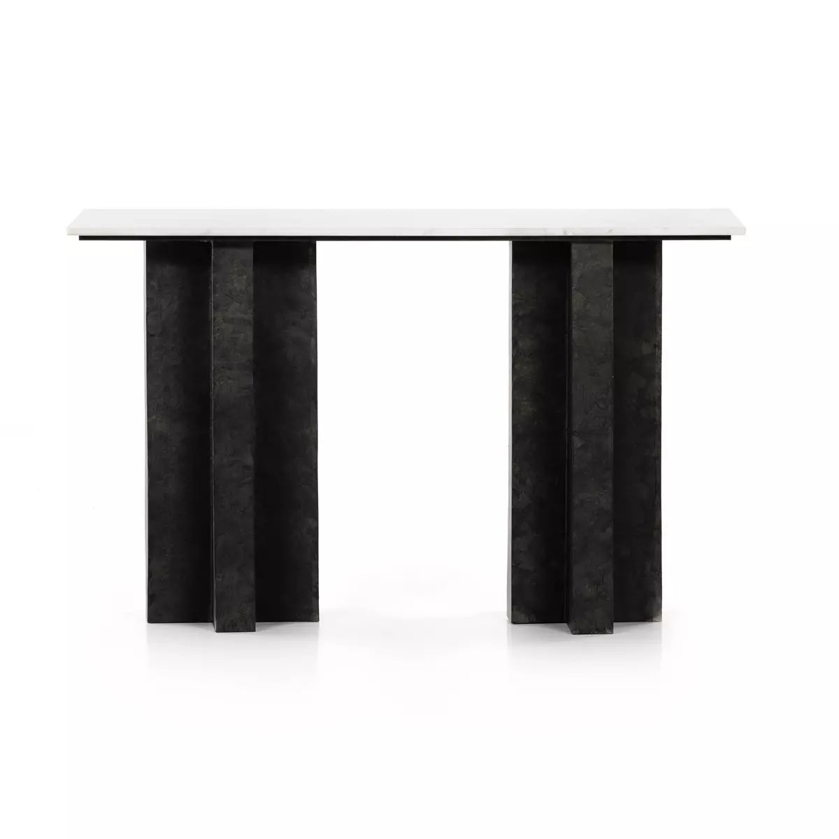 four hands terrell console table white front