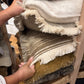 Nest frayed Pillow Natural