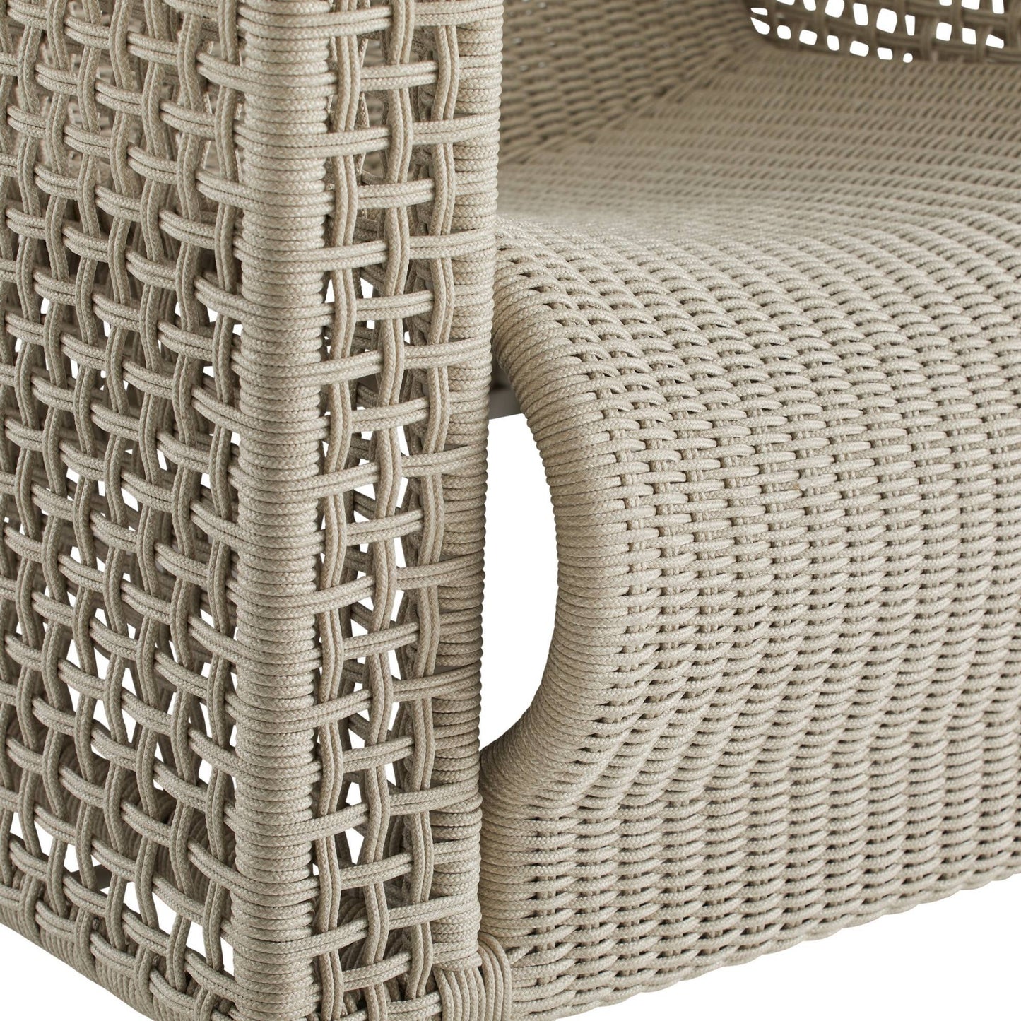 Guidry Outdoor Lounger Chair Rope Buff