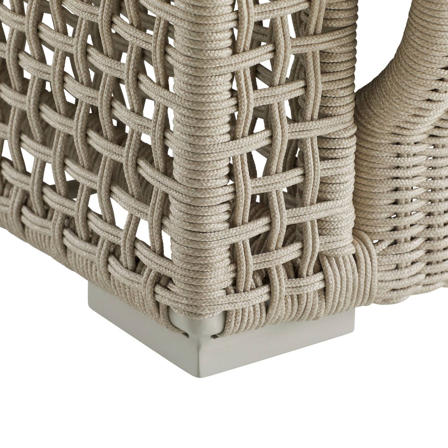 Guidry Outdoor Lounger Chair Rope Buff