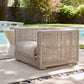 Guidry Outdoor Lounger Chair Rope Buff