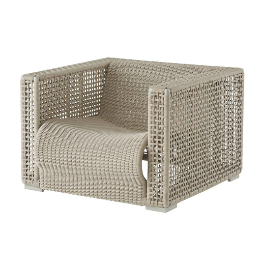 Guidry Outdoor Lounger Chair Rope Buff