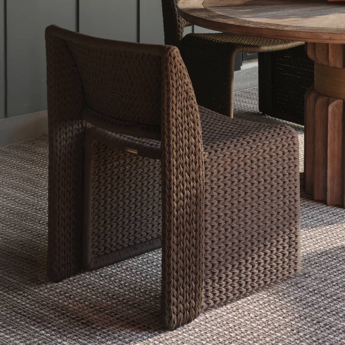 Veneto Outdoor Dining Chair Charcoal Brown