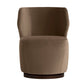 Brown swivel chair on a white background