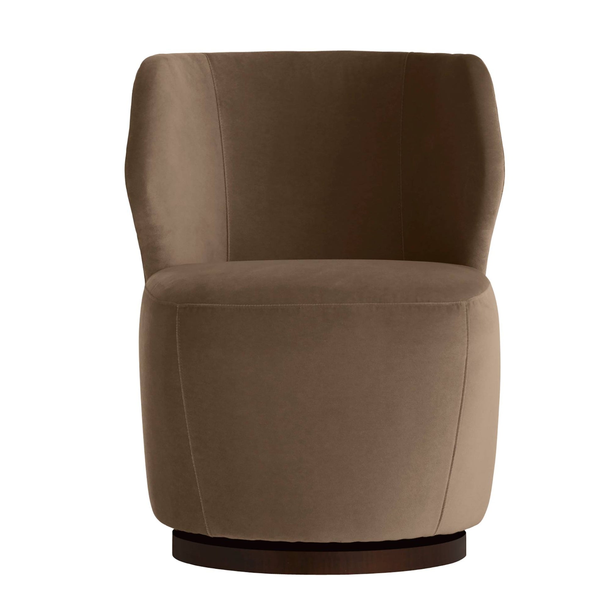 Brown swivel chair on a white background
