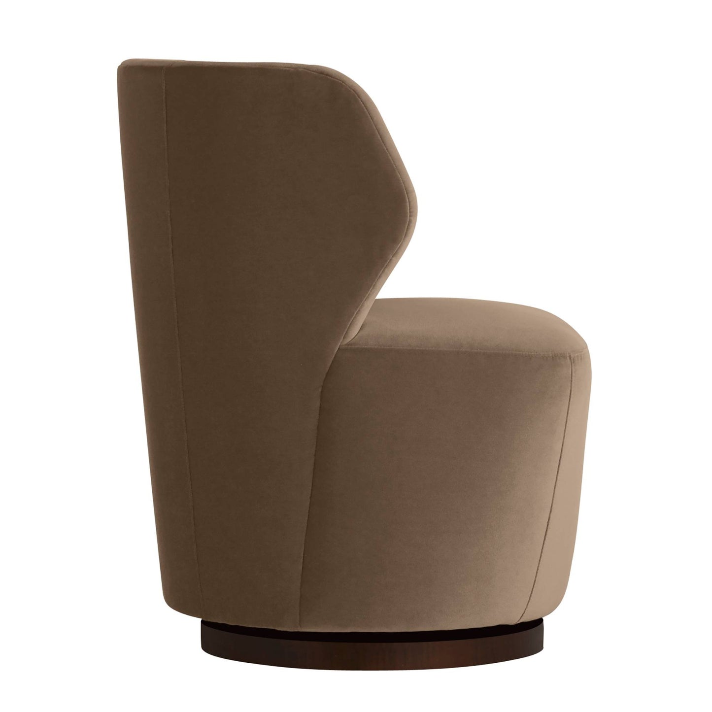 Brown swivel chair on a white background